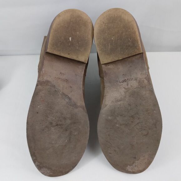 Free People Alamosa Taupe Brown Leather Ankle Zip Booties Women Size 40 US 9 9.5 - Picture 9 of 10